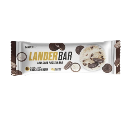 LanderFit Barra Proteica Low Carb Cookies & Cream