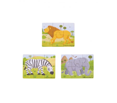 BigJigs Puzzle de 6 piezas - safari