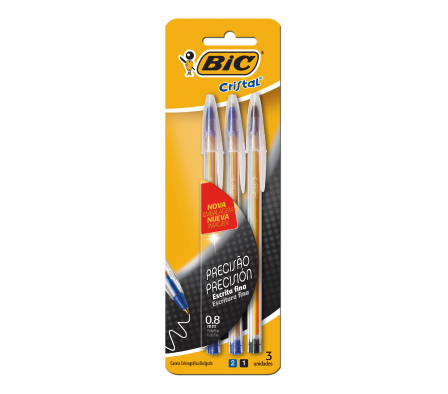 Bic Bolígrafo Fine Plus 2 Azules y 1 Negro