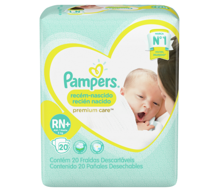 Pampers Pañal Premium Care RN 20 Unidades