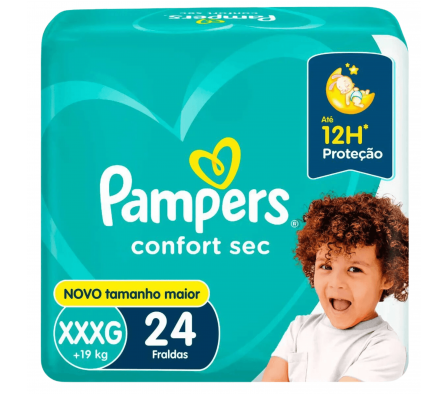 Pampers Pañal Confort Sec XXXG 24 Unidades