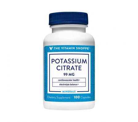 The Vitamin Shoppe Potassium Citrate 99mg 100 Cáps