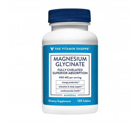 The Vitamin Shoppe Magnesium Glycinate 400mg 135Ca