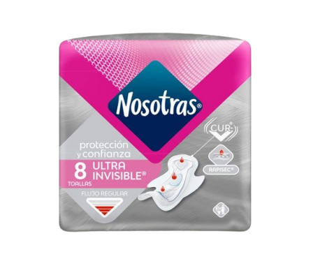 Nosotras Toalla Higienica Ultra Invisble Rapisec 8