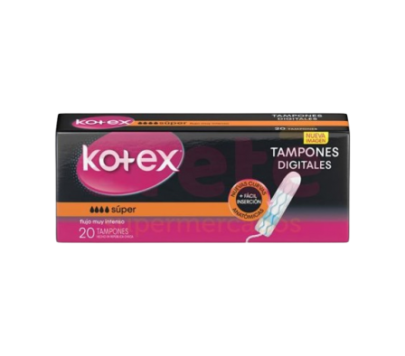 Kotex Tampones Super 20 Unidades.