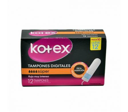 Kotex Tampones Digitales Super 12 Unidades