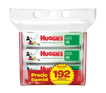 Huggies Toallitas Humedas Limpieza Efectiva 192Uni