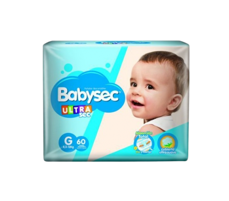 BabySec Pañal UltraSec G 60 Unidades