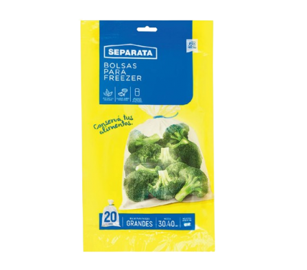 Separata Bolsa P/Freezzer 30x40 cm 20 Unidades.