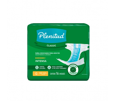 Plenitud Pañal P/ Adulto Clasico 16 Unidades.