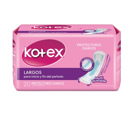 Kotex Protector Diario Largo 20 Unidades.