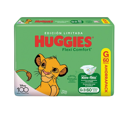 Huggies Pañal Flexi Comfort G 60 Unidades.