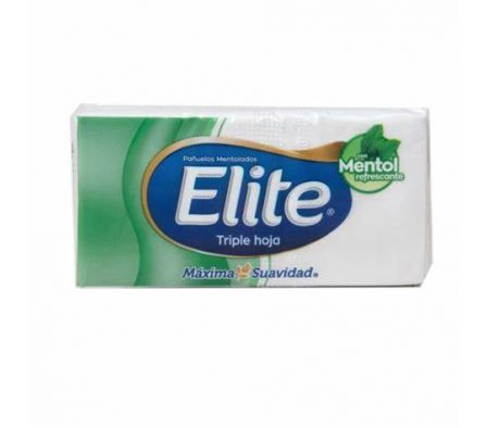 Elite Pañuelos Mentolados Triple Hoja 10 Unidades