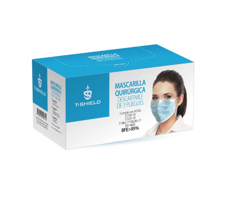 Tshield Mascarillas Descartables
 50 unidades