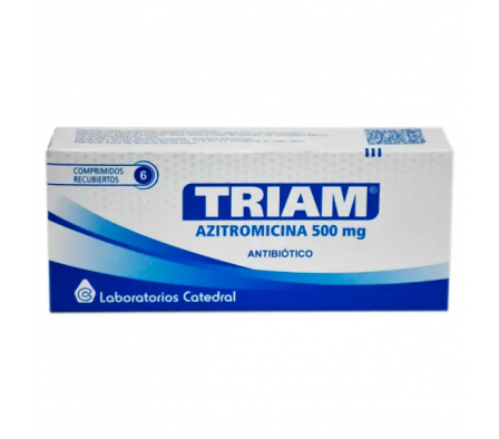 Triam Azitromicina 500 mg - Caja de 6 comprimidos 