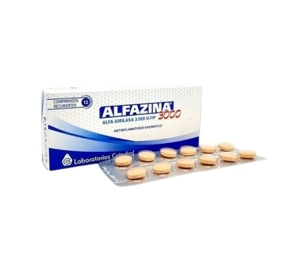 Alfazina Alfa Amilasa 3000 U.FIP - Caja de 12 comp