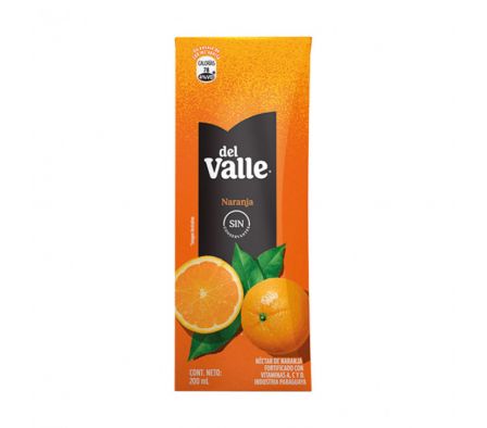 Del Valle Jugo de Naranja Tetra de 200 ml.