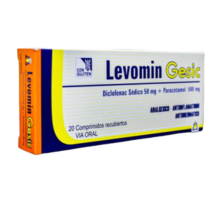 Levomin Gesic 20 Comprimidos Recubiertos