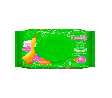 Doddy Toallitas Humedas Aloe Vera 100 Unidades.