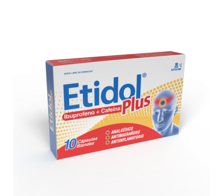 Etidol Plus Cafeína 10 Cápsulas Blandas