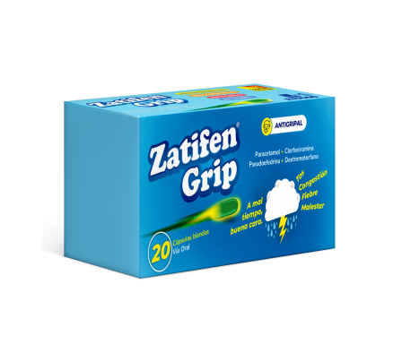 Zatifen Grip Dia y Noche - Caja de 20 Cápsulas Bla