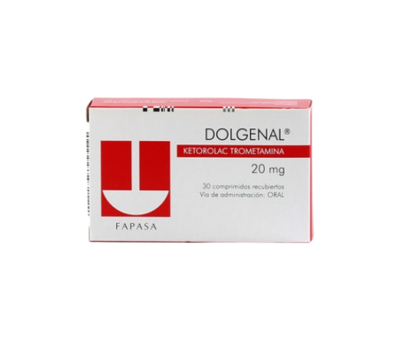 Dolegnal Ketorolac Trometamina 20mg 30 Compirmidos