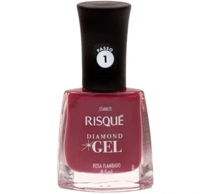 Risque Esmalte Diamond Gel Rosa Flambado 9,5ml