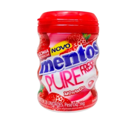 Mentos Chicle Menta Frutilla de 56 gr.