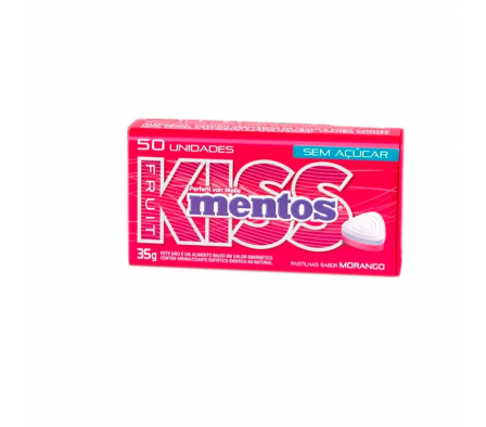 Mentos Kiss Fruit Morango 35g