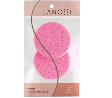 Lanossi Esponja Facial Exfoliante/ 2 Unidades