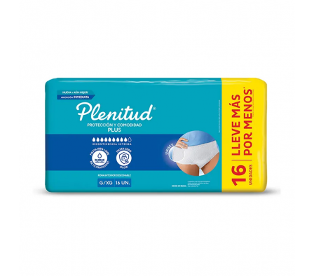 Plenitud Ropa Interior Desechable G-XG 16 Unid.