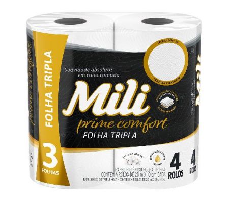 Mili Papel Higienico Triple Hoja 4 Rollos 20x10 cm