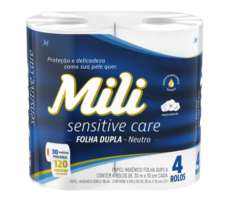 Mili Papel Higienico Neutro 4 Rollos 30x10 cm