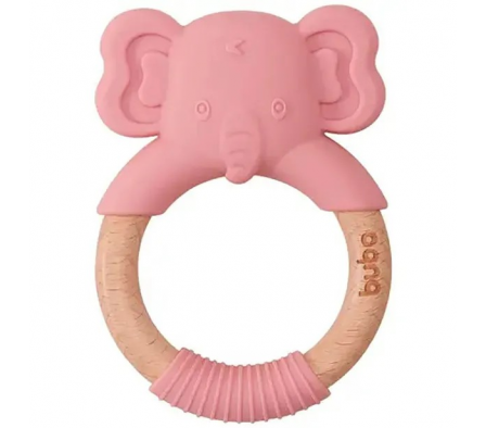 Buba Mordedor de Silicona Elefante Rosa