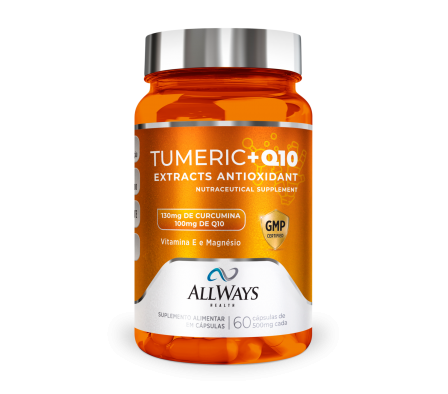 Allways Health Cúrcuma + Q10 500 mg 60 cápsulas