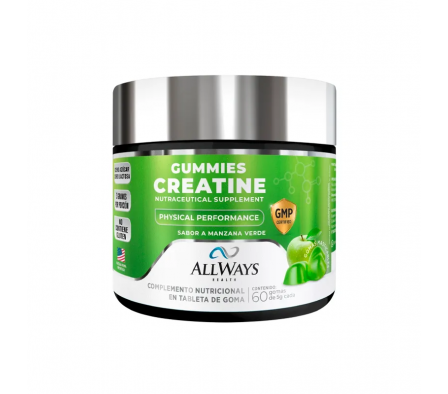 Allways Creatina 60 Gummies Sabor Manzana