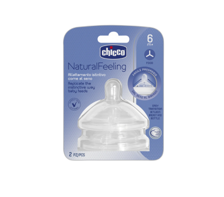 Chicco Tetina Flujo Medio 6m+ 2 Unid.