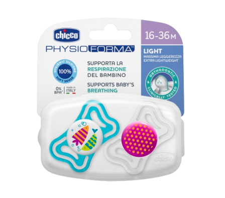 Chicco Chupete PhysioLight Rosa 16-36m 2 Unid.