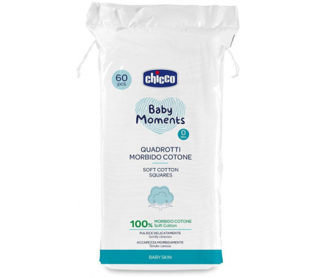 Chicco Cuadradito de Algodon 60 Piezas 