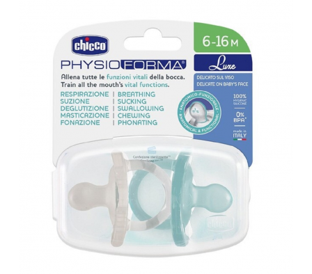 Chicco Chupete Physio Soft Luxe 6M+ Gray 2P