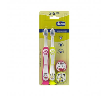 Chicco Pack Cepillo Hippo-Panda 3-6 Años