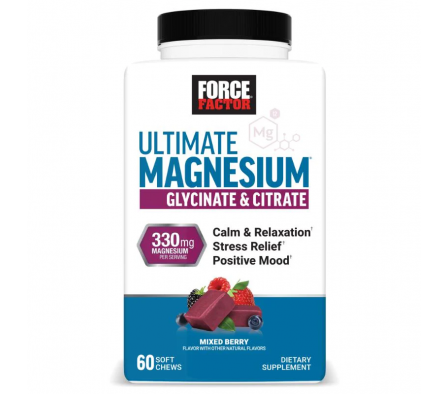 Force Factor Ultimate Magnesio Berry 60 masticable