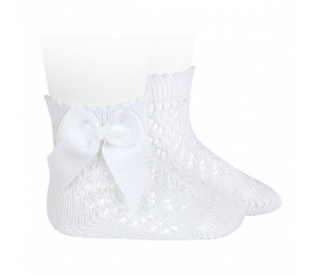 Condor Media Corta Perle Calada c/Lazo 6/12M Blanc