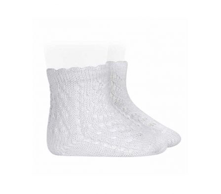 Condor Calcetin Corto Perle Calado 18/24M Blanco