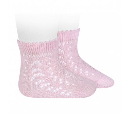Condor Calcetin Corto Perle Calado 3/6M Rosa 