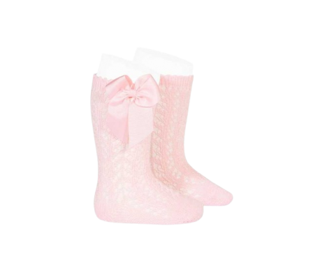 Condor Medias Altas Perle Rosa c/ Lazo 12 a 18 m