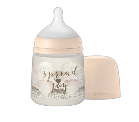 Suavinex Biberon Tetina Redonda 0-6M Beige