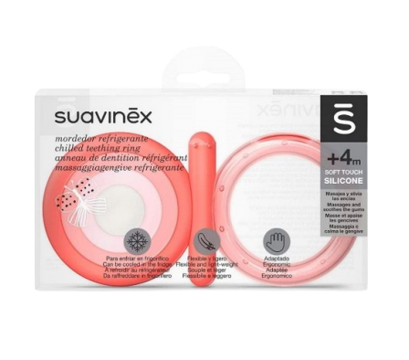 Suavinex Mordedor Anillo Refrigerado Rosa +4