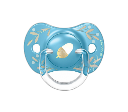 Suavinex Chupete Fisiologico Gold Celeste +18M