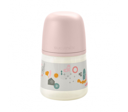 Suavinex Biberon Flujo Lento 0M+ 150ml Walk Pink